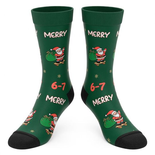 Discover 6-7 Meme Socks, Funny Christmas Socks, Tween Slang Gift, Teen Boy Christmas Gift, Trendy Meme Socks, Teen Son Gift Ideas