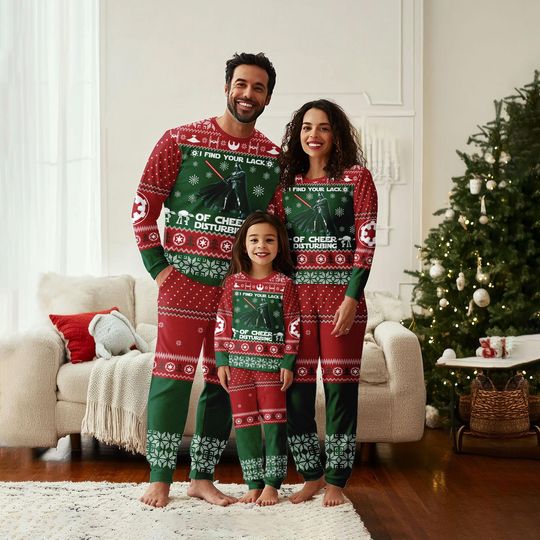 Discover Darth Vader Christmas Matching Family Pajamas, Disney Star Wars Holiday Pajamas, Movie Xmas Pajama, Disneyworld, Disneyland Pajamas Set