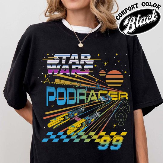 Discover Star Wars Anakin Skywalker Pod Racing Retro Shirt, Disney Hollywood Studios Trip Matching Tee, Galaxy's Edge Tee, May The Force Be With You