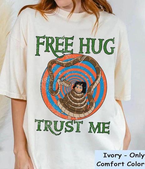Discover Disney The Jungle Book Mowgli and Kaa Trust Me Funny Vintage T-Shirt, Disneyland Family Matching Shirt, Magic Kingdom, Animal Kingdom Trip