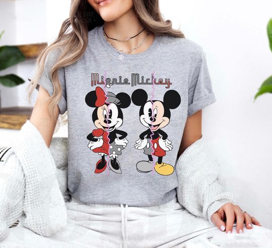 Discover Disney Mickey Minnie Costume Wandavision Retro T-Shirt, Disneyland Family Vacation Holiday Gifts, Magic Kingdom Tee,  Epcot Theme Park Shirt