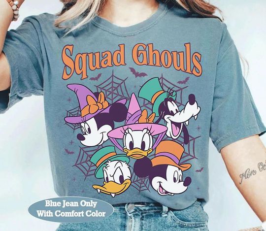 Discover Disney Squad Ghouls Mickey and Friends Costume Halloween T-Shirt, Mickey's Not So Scary Halloween 2025 Shirt, WDW Magic Kingdom Trip Shirt