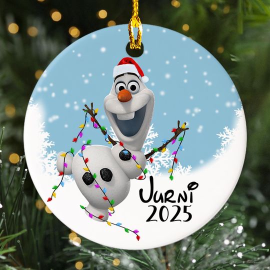 Discover Personalized Olaf Ornament Talking Snowman, Frozen Magical Snowman With Xmas Light Ornament, Disney Christmas Tree Decor Gift For Kid