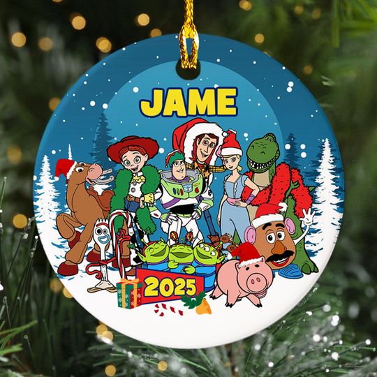 Discover Personalized Toy Story Friend Christmas Ornament, Disney Character Customized 2025 Christmas Tree Decor, Movie Character Xmas Gift For Kid