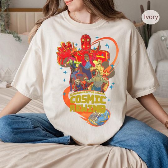 Discover Disney Guardians of The Galaxy Cosmic Rewind Characters T-Shirt, Disneyland Family Matching Shirt, Disney Family Trip 2025 Vacation T-Shirt