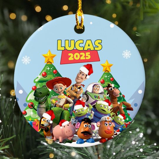 Discover Personalized Toy Friend Christmas Ornament, Funny Toy Character 2025 Christmas Tree Decor
