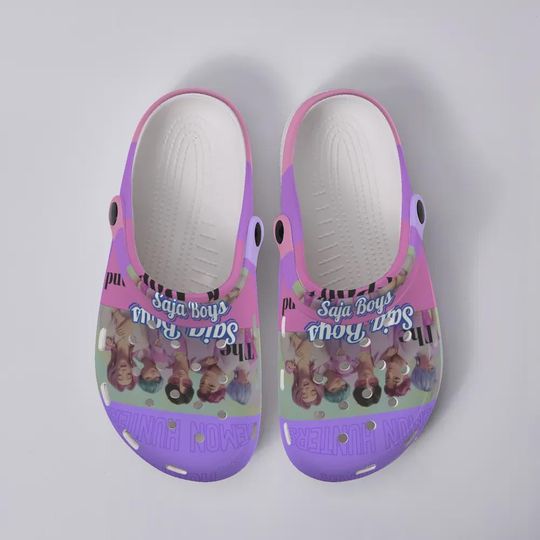 Discover The Saja Boys K-pop Band Print Clog Shoes