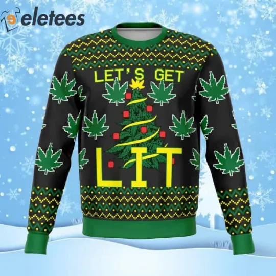 Discover Let's Get Lit Ugly Christmas Sweater U6EOTUJL