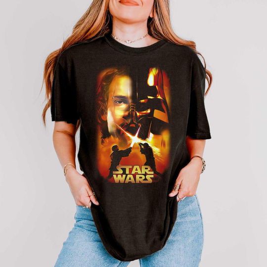 Discover Star Wars Episode 3 Revenge of the Sith Big Face Darth Vader Anakin T-Shirt, Disney Hollywood Studios Trip, Galaxy's Edge Tee, Star Wars Day