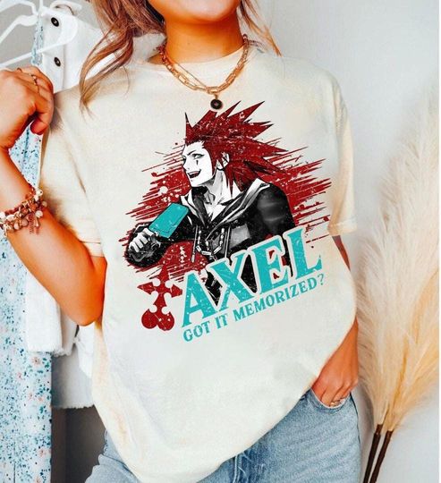 Discover Disney Kingdom Hearts Axel Got It Memorized T-Shirt, Disneyland Family Vacation Shirt, Disney Matching Birthday Gift, Magic Kingdom Trip Tee