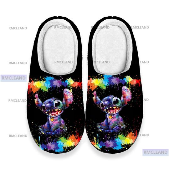 Discover Personalized Colorful Stitch 3D All Over Print Slipper, Betty Boop Indoor Slipper, Custom Rubber Slipper, Christmas Slipper, Winter Slipper