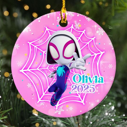 Personalized  Gwen Stacy Ornament Female Superhero, Spider-Gwen Xmas Ornament Fan Gift