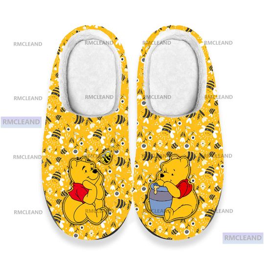 Winnie The Pooh 3D All Over Print Slipper, Pooh Indoor Slipper, Christmas Slippers, Winter Slippers