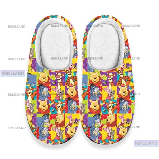 Winnie The Pooh 3D All Over Print Slipper, Pooh Indoor Slipper, Christmas Slippers, Winter Slippers