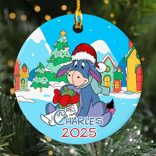Personalized Eeyore Christmas Ornament