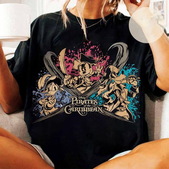 Discover Disney Mickey and Friends Pirates of the Caribbean T-Shirt, Disney Cruise Line Shirt, Disney Yo Ho A Pirate's Life For Me, Pirates Night Tee