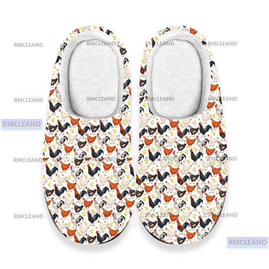 Chicken 3D All Over Print Slipper, Chicken Indoor Slipper, Christmas Slipper, Winter Slipper, Home Slippers