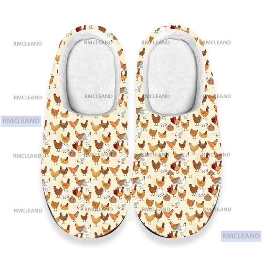 Chicken 3D All Over Print Slipper, Chicken Indoor Slipper, Christmas Slipper, Winter Slipper