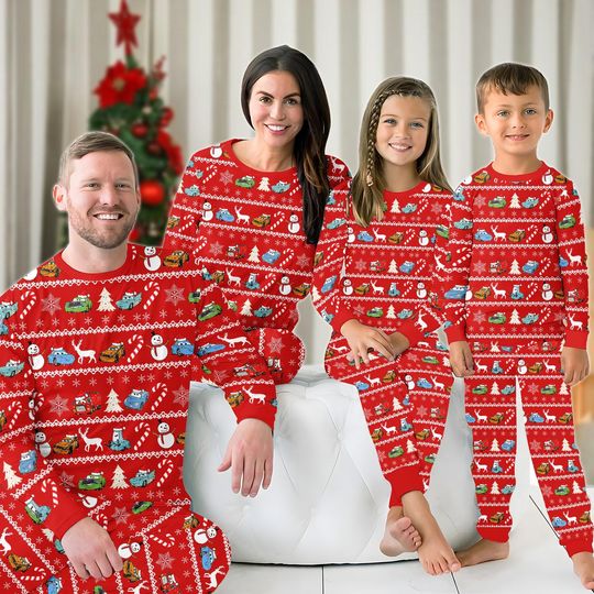 Discover Disney Cars Christmas Family Pajamas Set, McQueen Lightning Xmas Pajamas, Pixar Car Movie Loungewear, Racing Cars Pajamas, Xmas Ideas