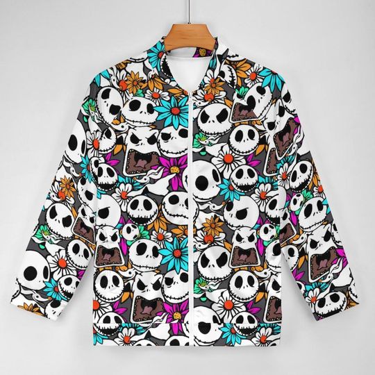 Jack Skellington Zip-Up Jacket | Jack Skellington Jacket | Nightmare Before Christmas Jacket | Disney Parks Jacket | Disney Nurse Jacket