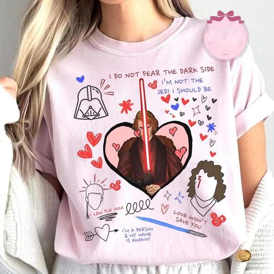 Discover Star Wars Anakin Skywalker I Can Fix Him Sketch T-Shirt, Disney Hollywood Studios Trip Tee, May The Force Be With You Shirt, Galaxy's Edge