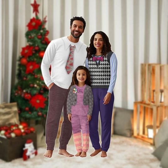 Discover Custom Inside Out Family Pajamas Set, Disney Emotions Matching PJs for Christmas Party, Joy Sadness Anger Shirt, Xmas Vacations Gifts