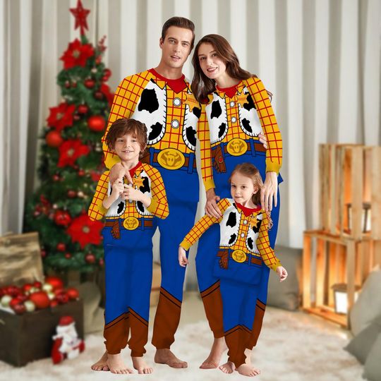 Discover Woody Halloween Family Pajamas Set, Toy Story Matching Costume PJs for Christmas Party, Disney Family Shirt, Xmas Vacations 2025 Gifts