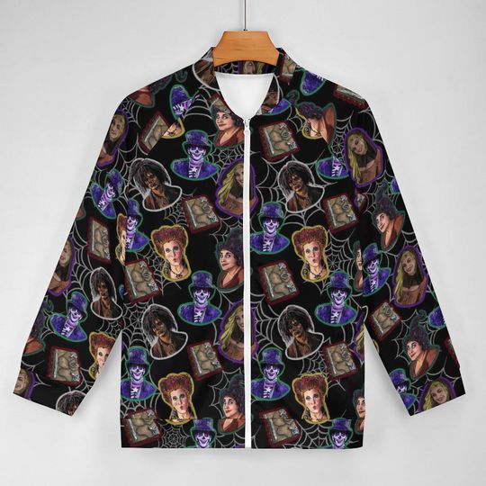 Hocus Pocus Zip-Up Jacket | Hocus Pocus Jacket | Hocus Pocus Scrub Jacket | Disney Parks Jacket | Disney Nurse Jacket | Disney Scrub Jacket