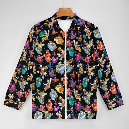 Mickey and Friends Balloons Jacket | Mickey and Friends Zip-up Jacket | Disney Scrub Jacket | Disney Nurse Jacket | Disney Zip-Up Jacket