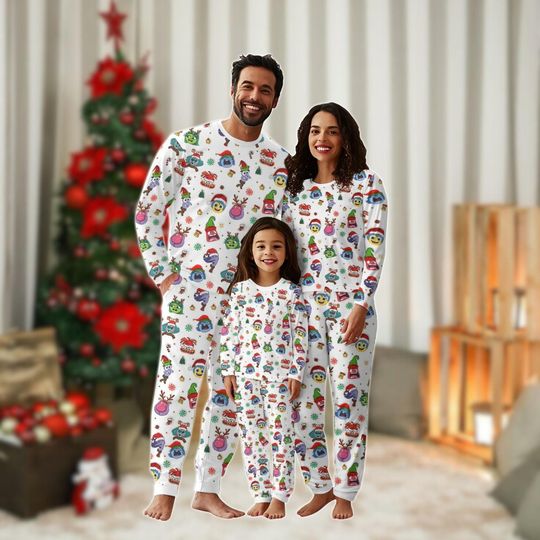 Discover Christmas Inside Out Family Pajamas Set, Disney Feelings Kids Pajamas, Joy Sadness Anger Xmas Shirt, Inside Out 2 Pjs, Xmas 2025 Gift