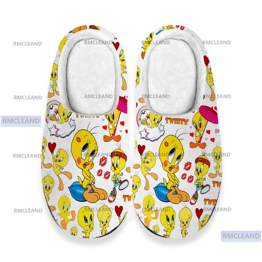 Tweety Bird 3D All Over Printed Slipper, Tweety Bird Indoor Slipper, Winter Slipper, Christmas Slippers