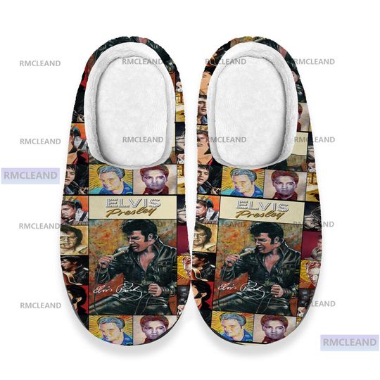 Discover Elvis Presley 3D All Over Print Slipper, Elvis Presley Indoor Slipper, Winter Slipper, Christmas Slipper