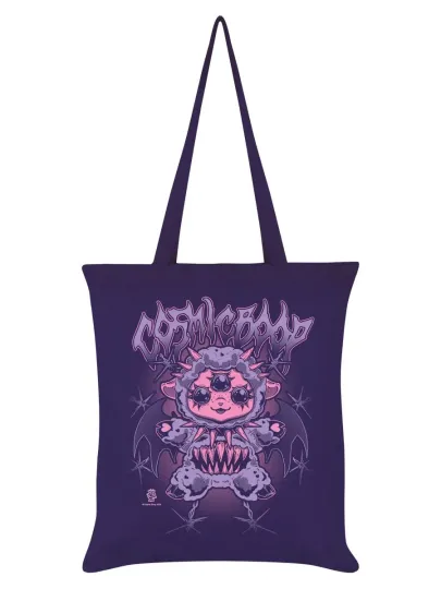 Discover Cosmic Boop Fluffy Purple Tote Bag