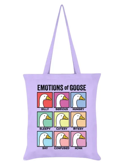 Silly Goose Emotions Of Lilac Tote Bag