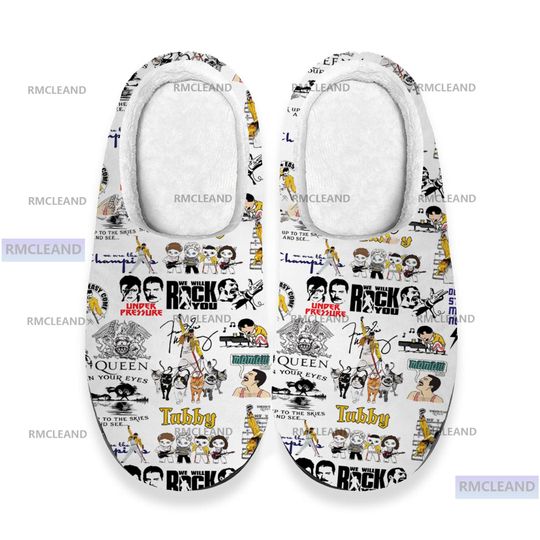 Discover Freddie Mercury Music 3D All Over Print Slipper, Freddie Mercury Indoor Slipper, Christmas Slipper, Winter Slipper