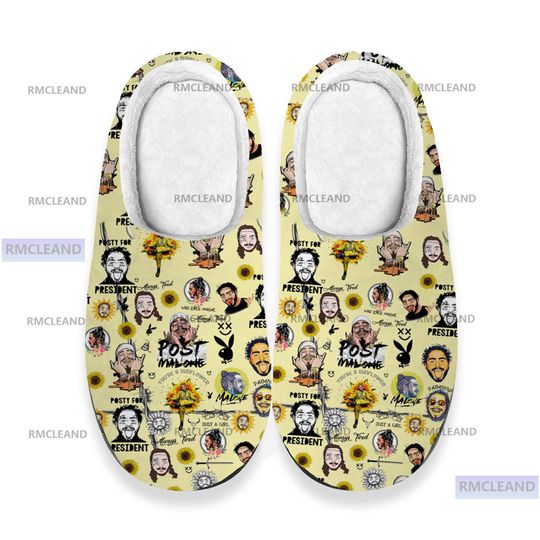 Post Malone 3D All Over Print Slipper, Post Malone Indoor Slipper, Christmas Slipper, Winter Slipper