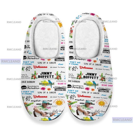 Discover Jimmy Buffett 3D All Over Print Slipper, Jimmy Buffett Indoor Slipper, Winter Slipper, Christmas Slipper