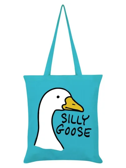 Discover Silly Goose Azure Blue Tote Bag