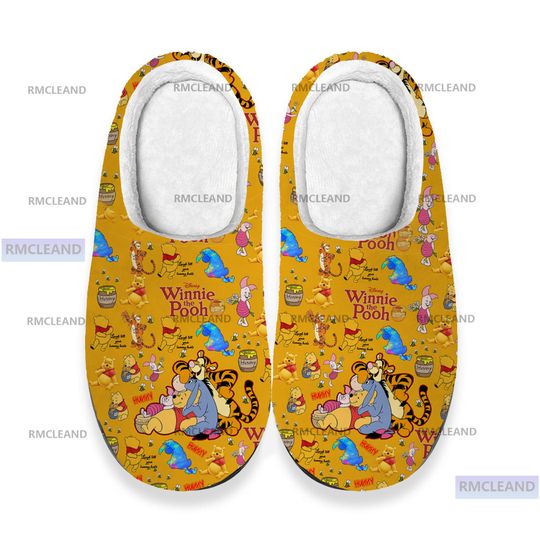 Winnie The Pooh 3D All Over Print Slipper, Pooh Indoor Slipper, Winter Slipper, Christmas Slippers