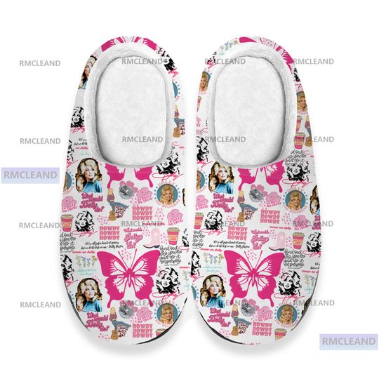 Dolly Parton 3D All Over Print Slipper,  Dolly Parton Indoor Slipper, Winter Slipper, Christmas Slippers