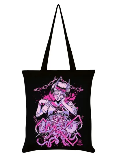 Discover Pinku Kult Vivisect Black Tote Bag