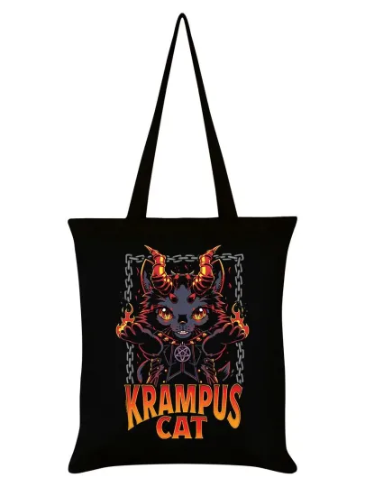 Krampus Cat Black Tote Bag