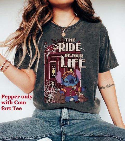 Discover Disney The Hollywood Tower The Ride of Your Life Stitch T-Shirt, Disney Trip Matching Family Shirt, Hollywood Studios Twilight Zone Shirt