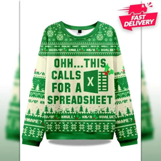 Discover XMAS Spreadsheet Ugly Sweater Funny Family Matching Outfit Xmas Hoodie
