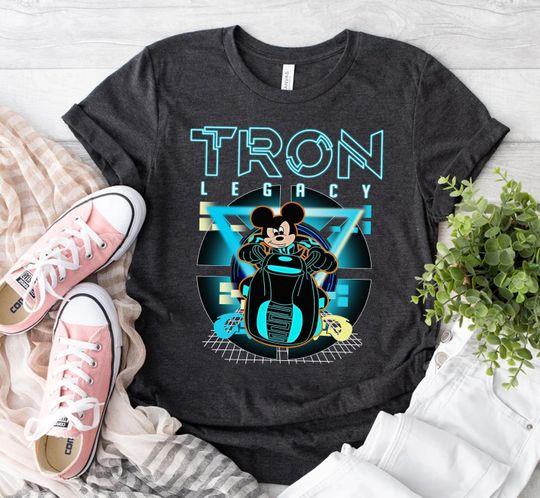 Discover Disney Tron Legacy Lightcycle Run Ride Trip Matching T-Shirt, Wdw Magic Kingdom Tee, Disneyland Trip Family Outfits, Mickey Tron Shirt
