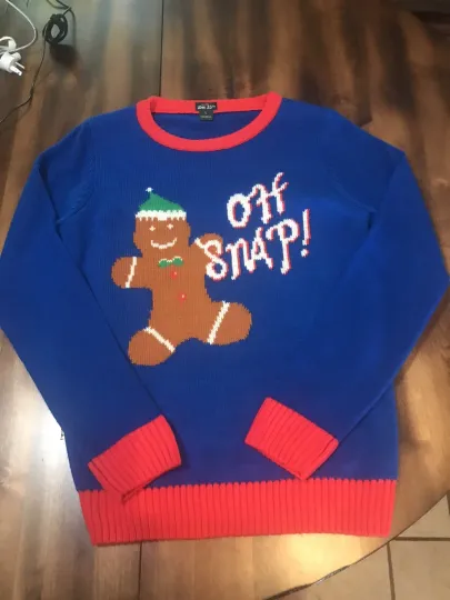 Discover Gingerbread Cookie Oh Snap Ugly Christmas Sweater Large
