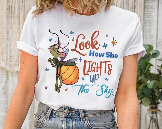 Discover Disney Ray Firefly Look How She Lights Up The Sky T-Shirt, Disney Princess and The Frog Shirt, Disneyland Tiana's Bayou Adventure Shirt