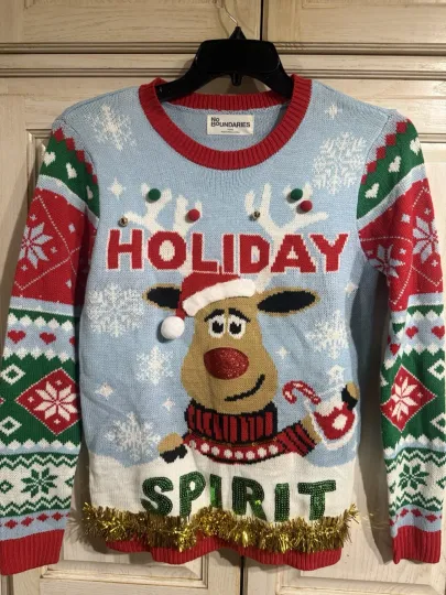 Discover Ugly Christmas Sweater REINDEER Women’s Small (4-6)