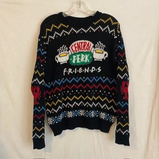 Friends Central Perk Ugly Christmas Sweater Unisex Mens Womens Small