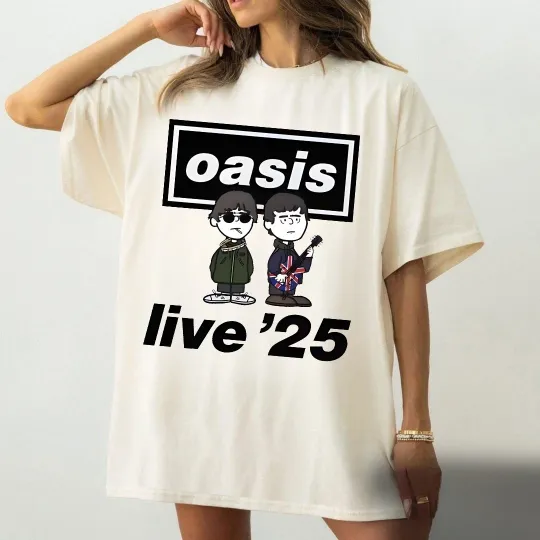 Discover Oasised 2025 Tour T-Shirt British Album Merch Retro Pop Music Tour Tee